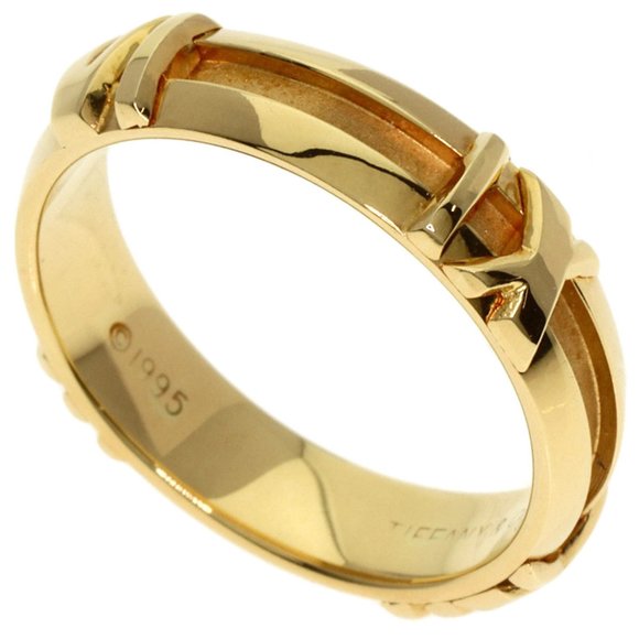 TIFFANY & CO. 18k Gold Atlas Ring - Picture 1 of 10
